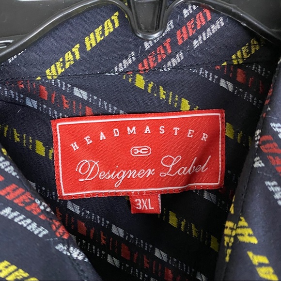 Miami Heat Headmaster Button Up Shirt Size 3XL - Picture 3 of 7